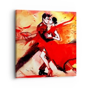 Obraz na płótnie - Purpurowy rytm namiętności - 30x30 cm