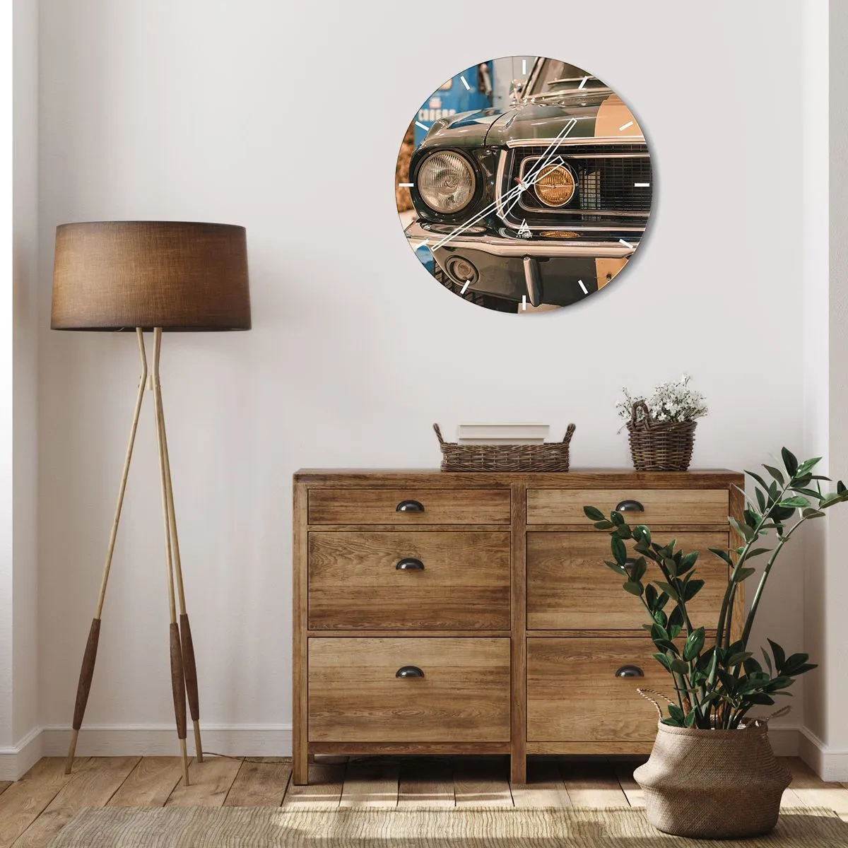 Zegar ścienny - Spotkanie z legendą - 30x30 cm