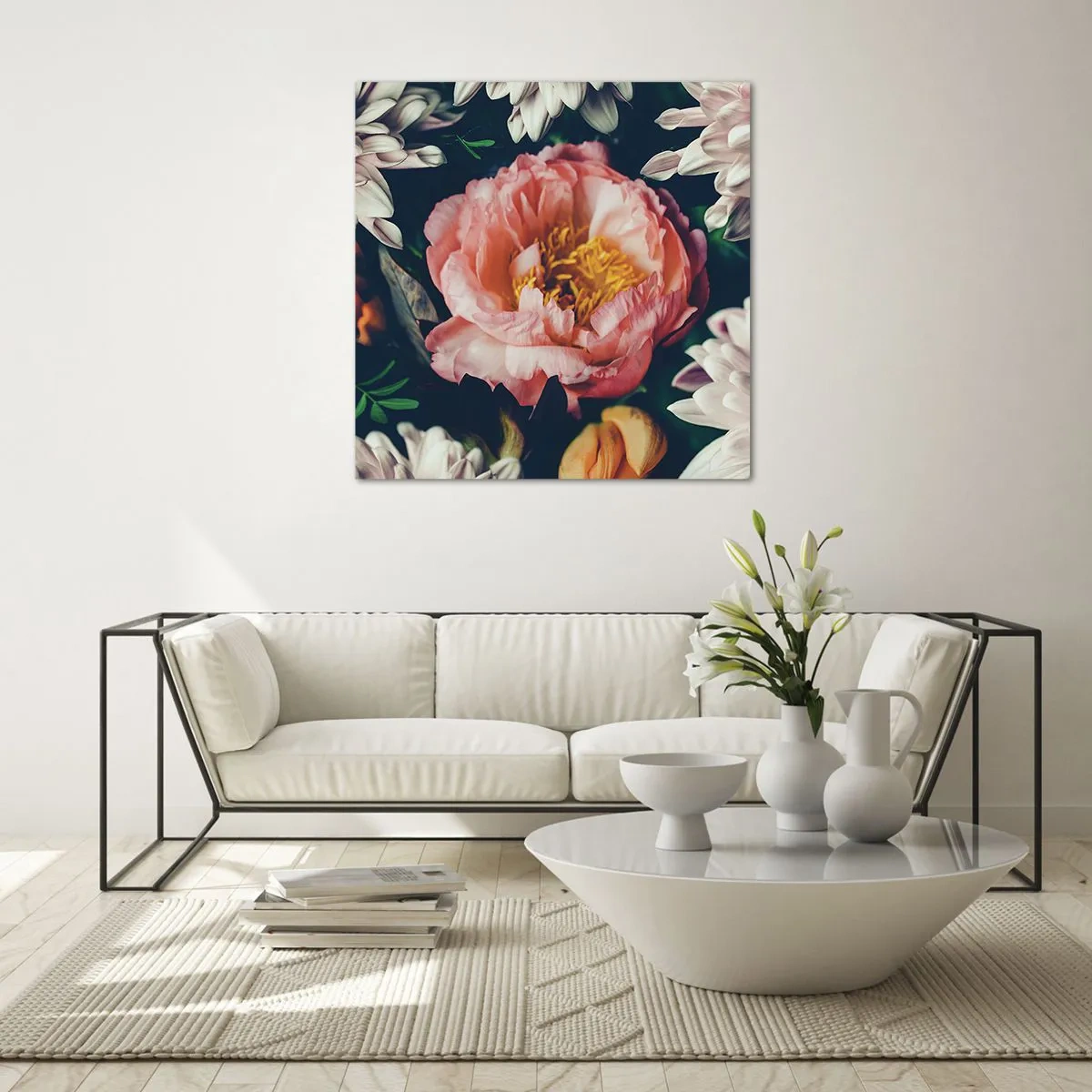 Obraz na szkle - Z barokowym przepychem - 60x60 cm