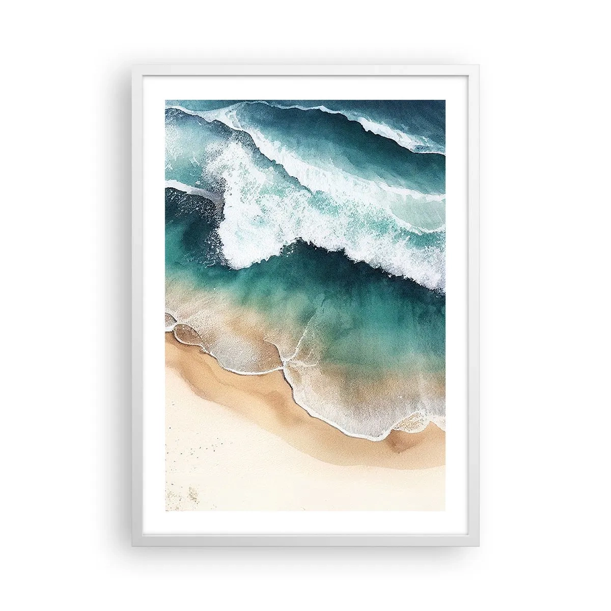 Plakat w białej ramie - Odwieczne spotkanie - 50x70 cm