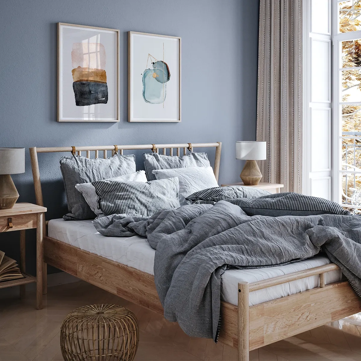 Light blue bedroom - Inspiracja do sypialni