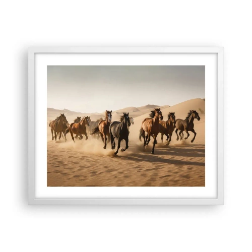 Plakat w białej ramie - Wolne jak wiatr - 50x40 cm