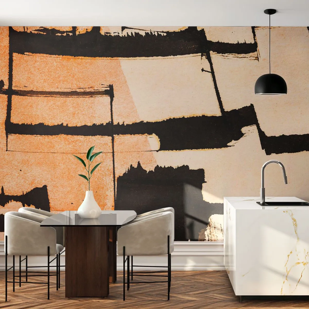 Fototapeta Premium Sand - Jednak porządek - Abstrakcja, Sztuka, Malowidło - 450x315 cm