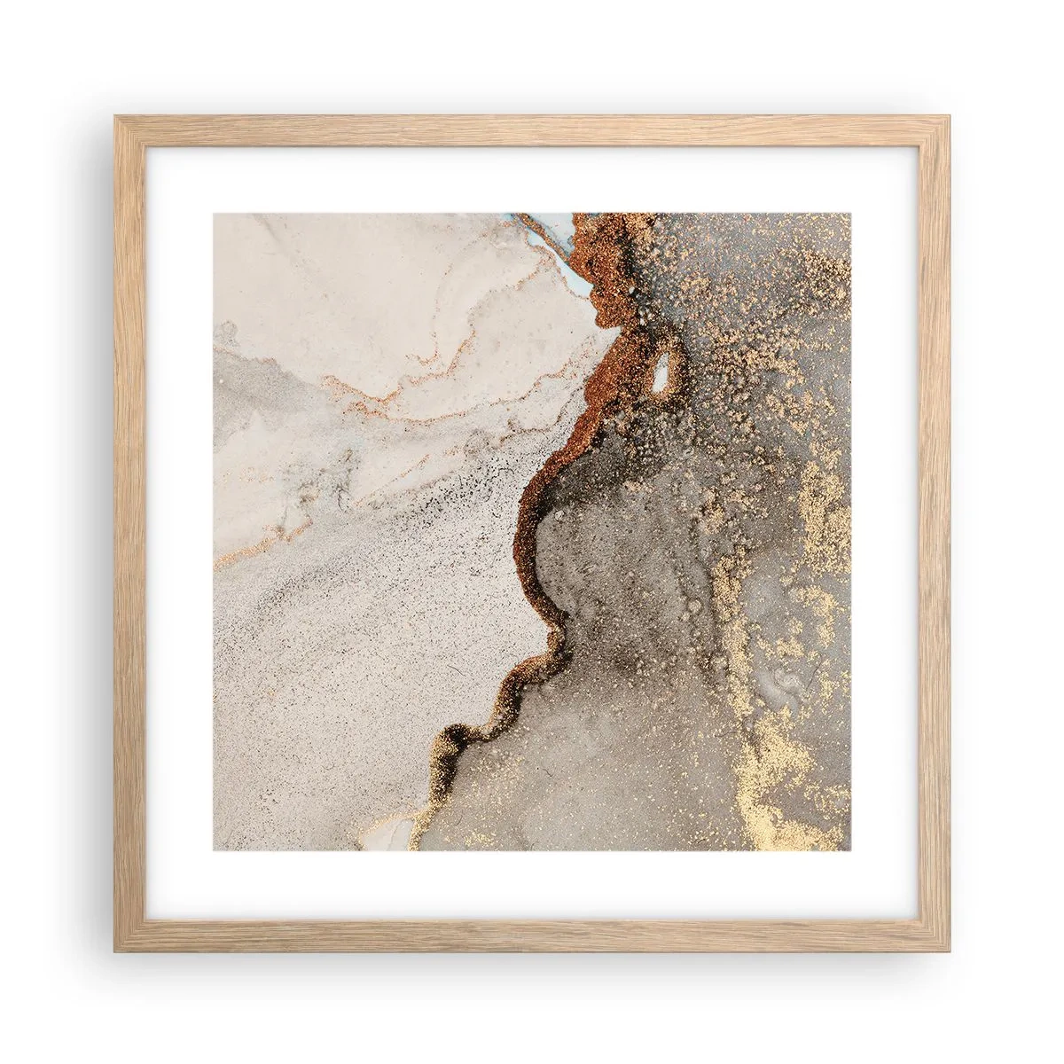 Plakat w ramie jasny dąb - Na granicy barw - 40x40 cm