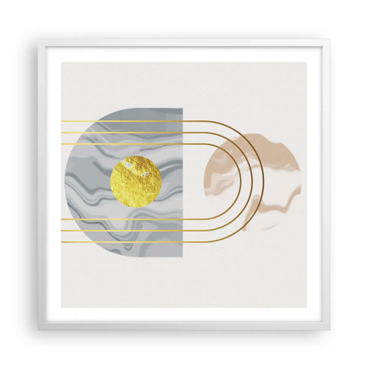 Plakat w białej ramie - Jasność i blask - 60x60 cm