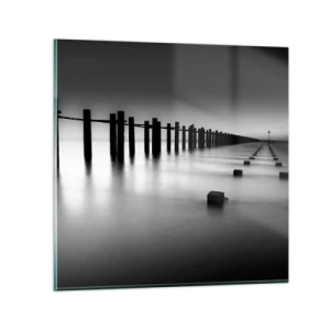Obraz na szkle - Szara dal we mgle - 30x30 cm