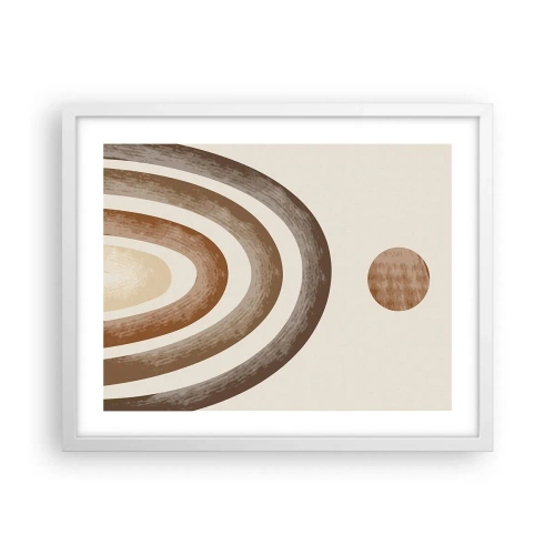 Plakat w białej ramie - W odległej galaktyce - 50x40 cm