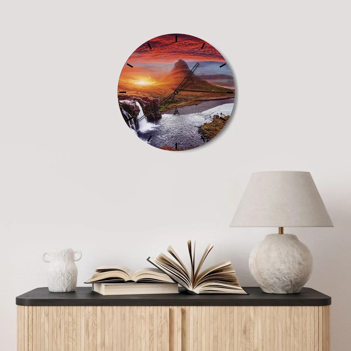 Zegar ścienny - Widok Śródziemia - 40x40 cm