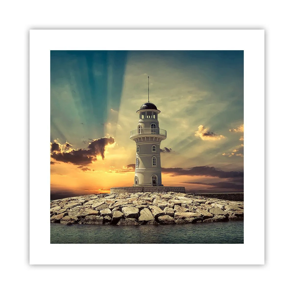 Plakat - Światło - Dobro - Piękno - 40x40 cm