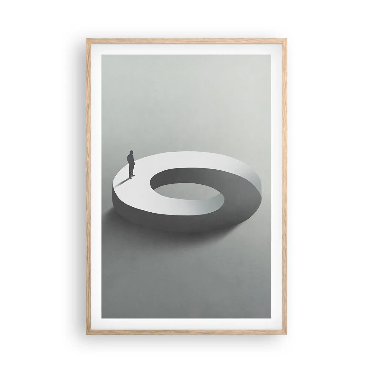 Plakat w ramie jasny dąb - I bądź tu mądry - 61x91 cm