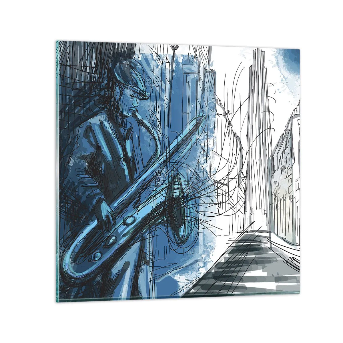 Obraz na szkle - Miejska rapsodia - 70x70 cm