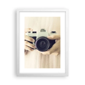 Plakat w białej ramie - By widzieć więcej… - 30x40 cm