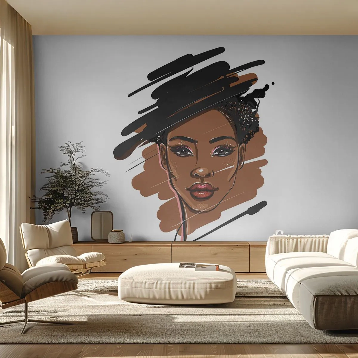 Fototapeta Premium Canvas - Słodka jak czekolada - Kobieta, Moda, Portret Kobiety - 300x210 cm