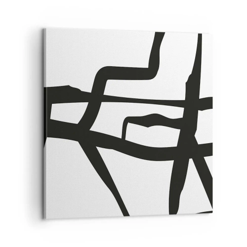 Obraz na płótnie - Czarno-biała konstrukcja - 60x60 cm