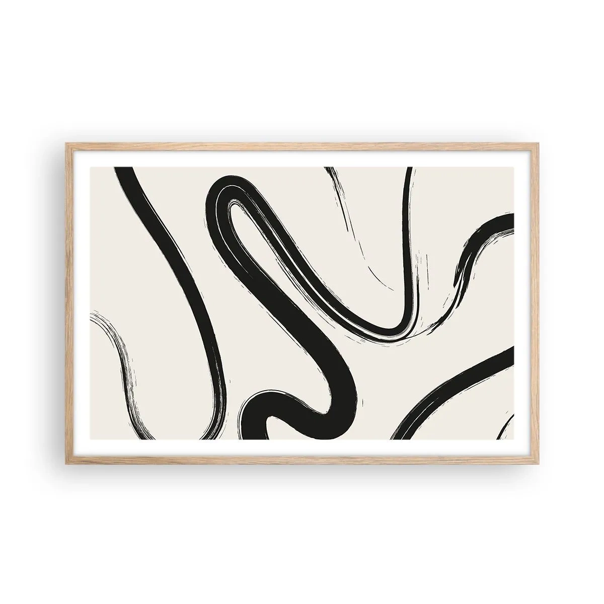 Plakat w ramie jasny dąb - Czarno-biała fanaberia - 91x61 cm