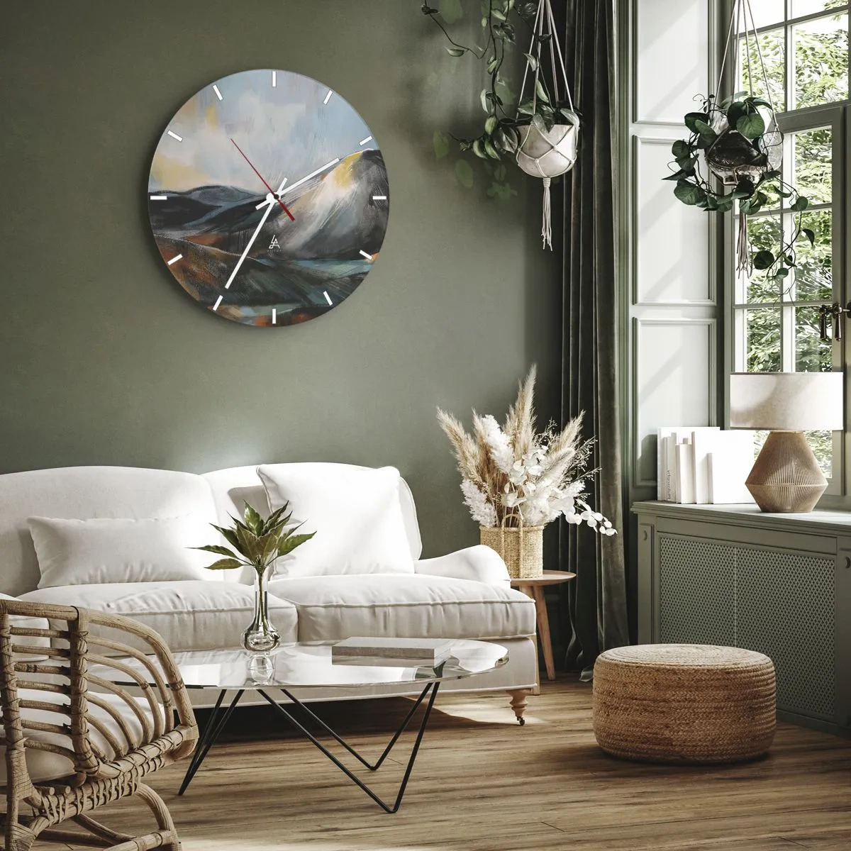 Zegar ścienny - Surowe i piękne - 30x30 cm