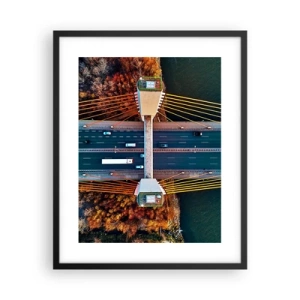 Plakat w czarnej ramie - ZA wodami, za lasami - 40x50 cm