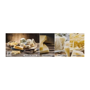 Fototapeta Próbka Premium Sand - Uśmiechnij się do sera - Gastronomia, Deska Serów, Kulinarne - 100x30 cm
