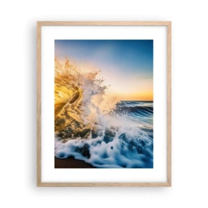 Plakat w ramie jasny dąb - Zabawa na piasku - 40x50 cm