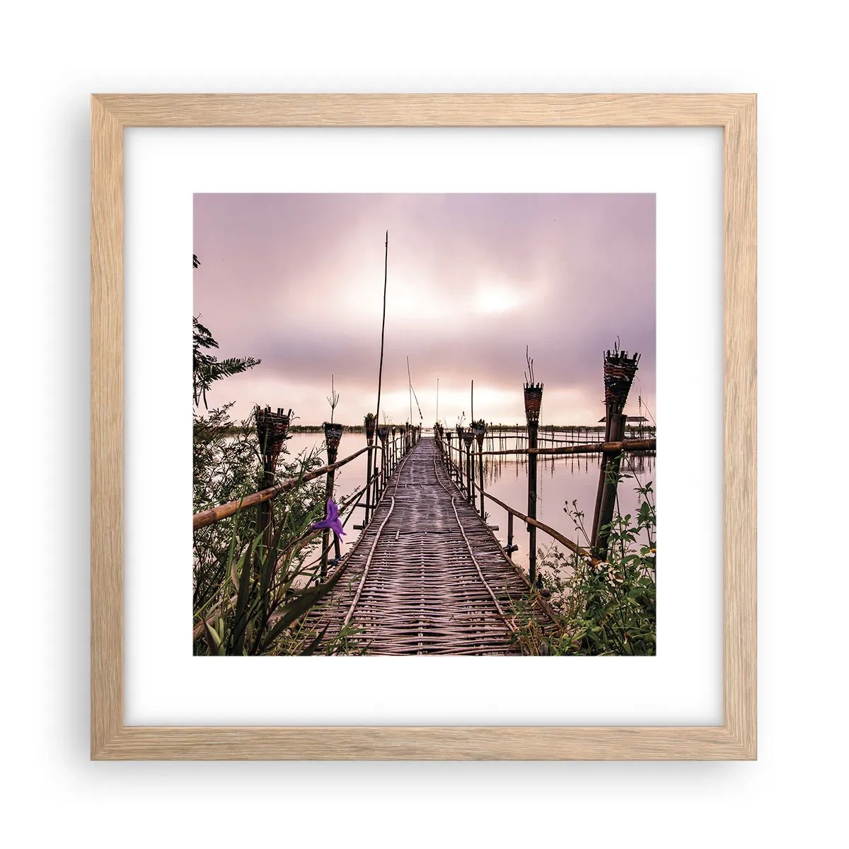 Plakat w ramie jasny dąb - Spokój i cisza Azji - 30x30 cm