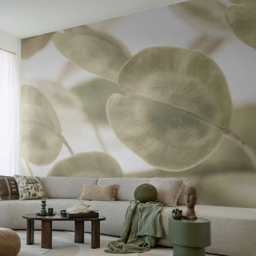 Fototapeta Premium Canvas - Na początku były listki… - Kwiaty, Spokojny, Liście - 400x280 cm