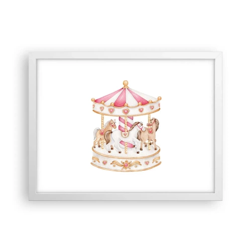Plakat w białej ramie - Słodki świat dzieciństwa - 40x30 cm