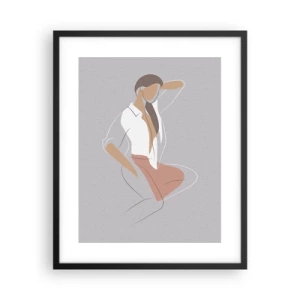 Plakat w czarnej ramie - Zarys wdzięku - 40x50 cm