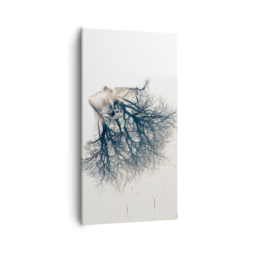 Obraz na płótnie - Zasłuchana w szept drzewa - 55x100 cm