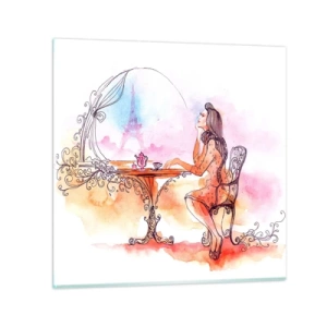 Obraz na szkle - Paryski szyk - 70x70 cm