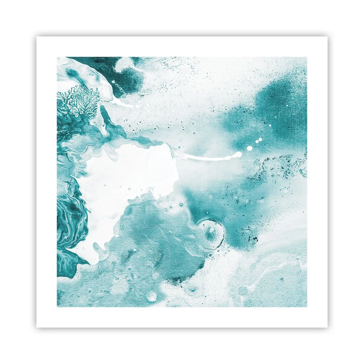 Plakat - Rozlewiska błękitu - 50x50 cm