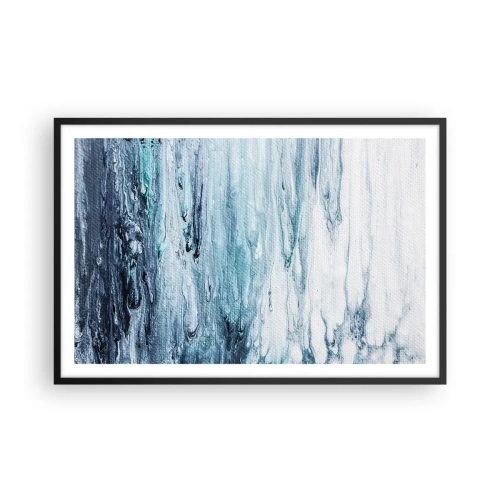Plakat w czarnej ramie - Sople błękitu - 91x61 cm