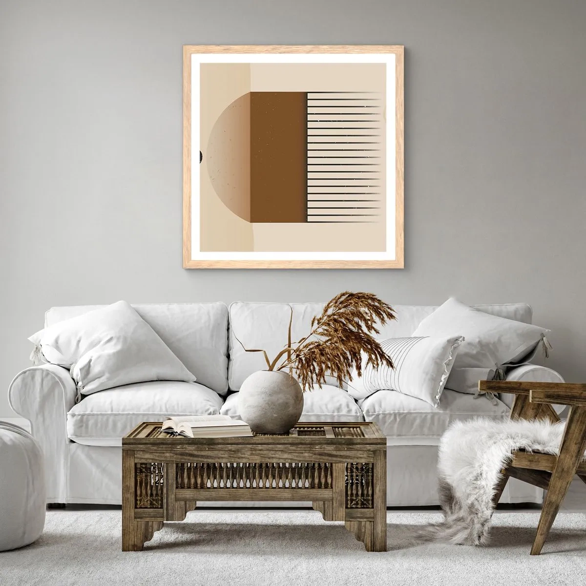 Plakat w ramie jasny dąb - Różne stany - 40x40 cm