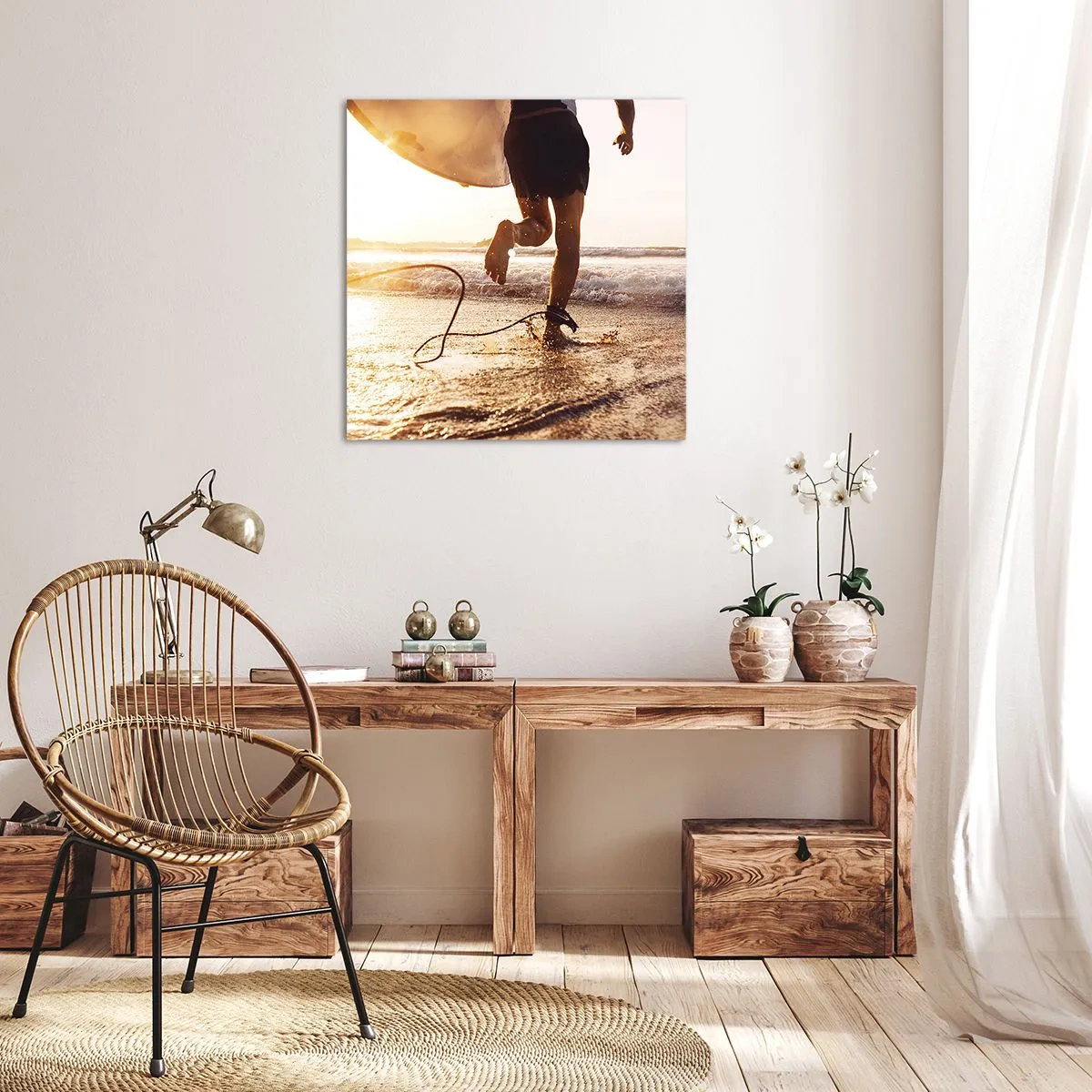 Obraz na płótnie - Na spotkanie fali - 40x40 cm