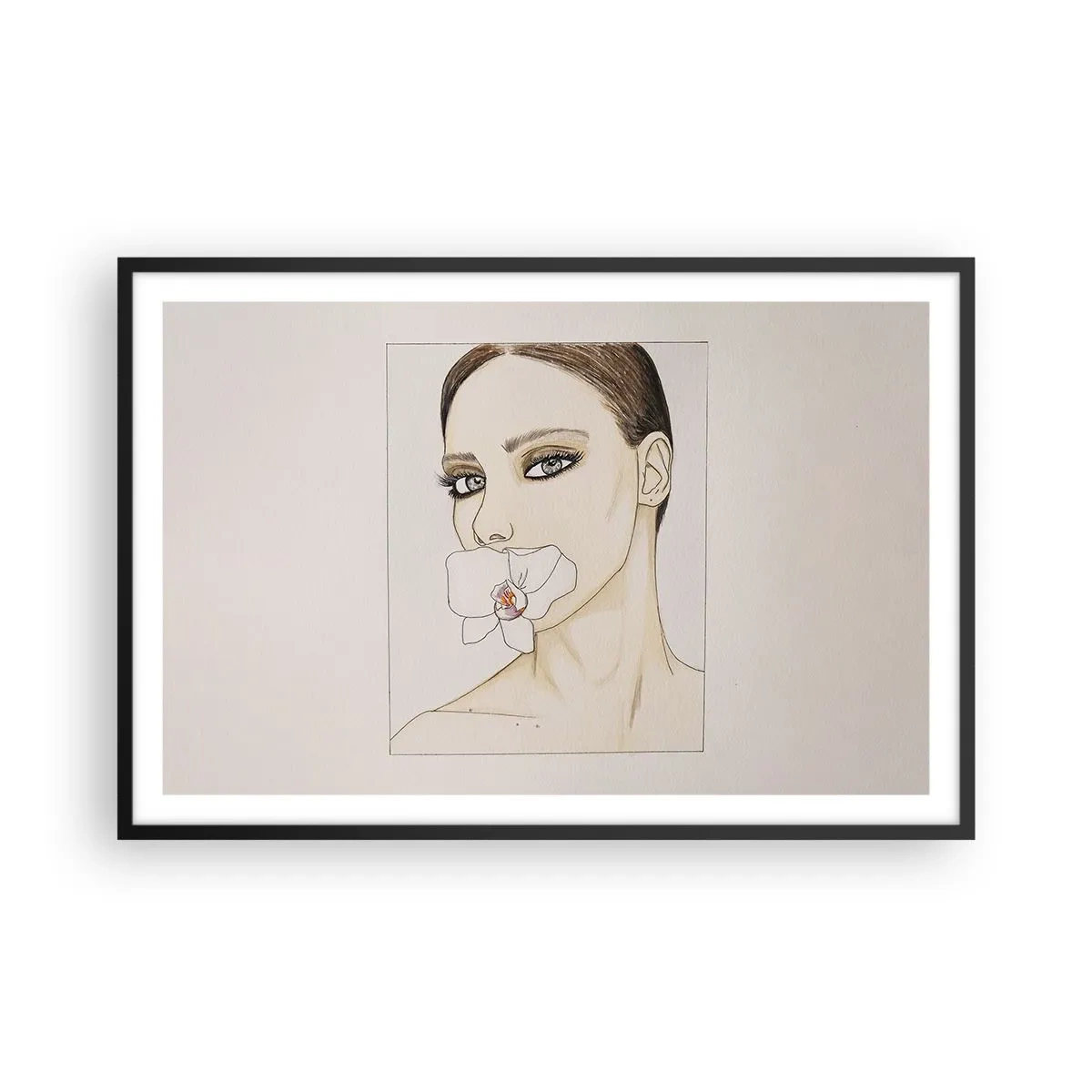 Plakat w czarnej ramie - Symbol elegancji i piękna - 91x61 cm