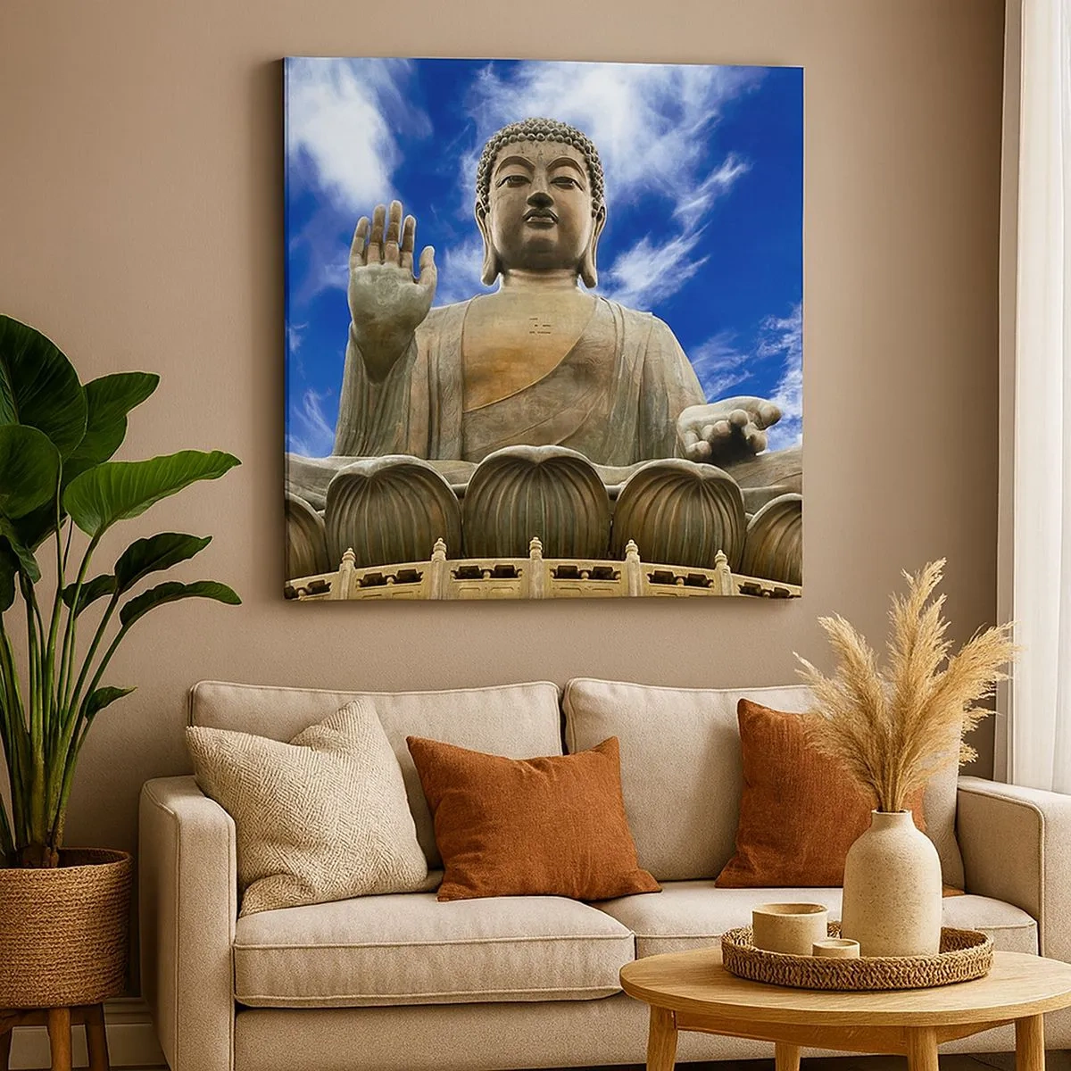 Obraz na płótnie - Żyj bez strachu - 30x30 cm