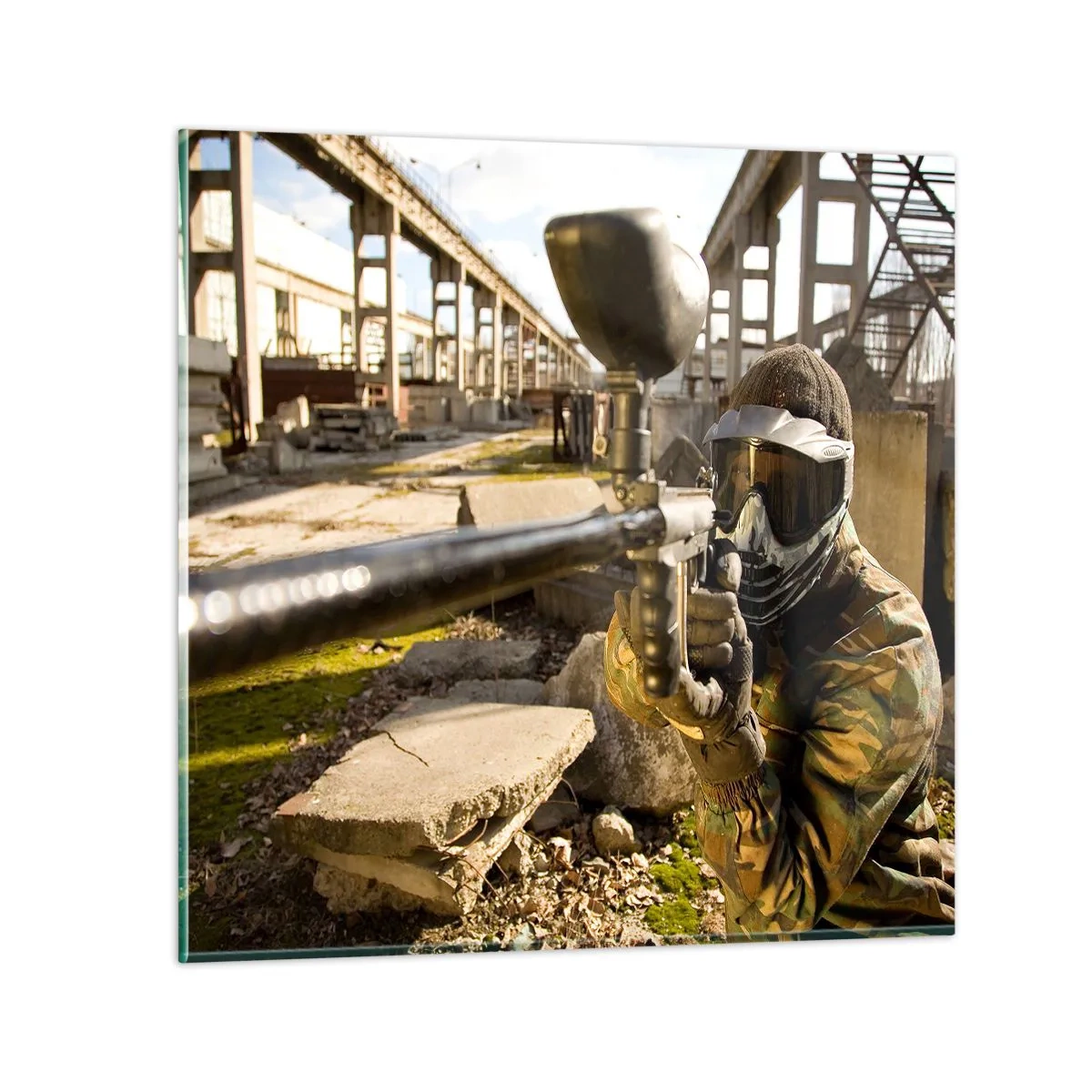 Obraz na szkle - I ty możesz zostać bohaterem - 50x50 cm