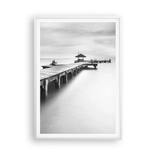 Plakat w białej ramie - W siną dal - 70x100 cm