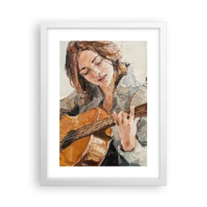 Plakat w białej ramie - Koncert na gitarę i dziewczęce serce - 30x40 cm