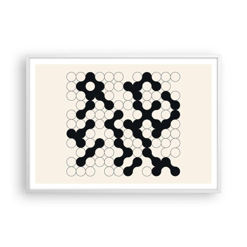 Plakat w białej ramie - Chińska gra – wariacja - 100x70 cm