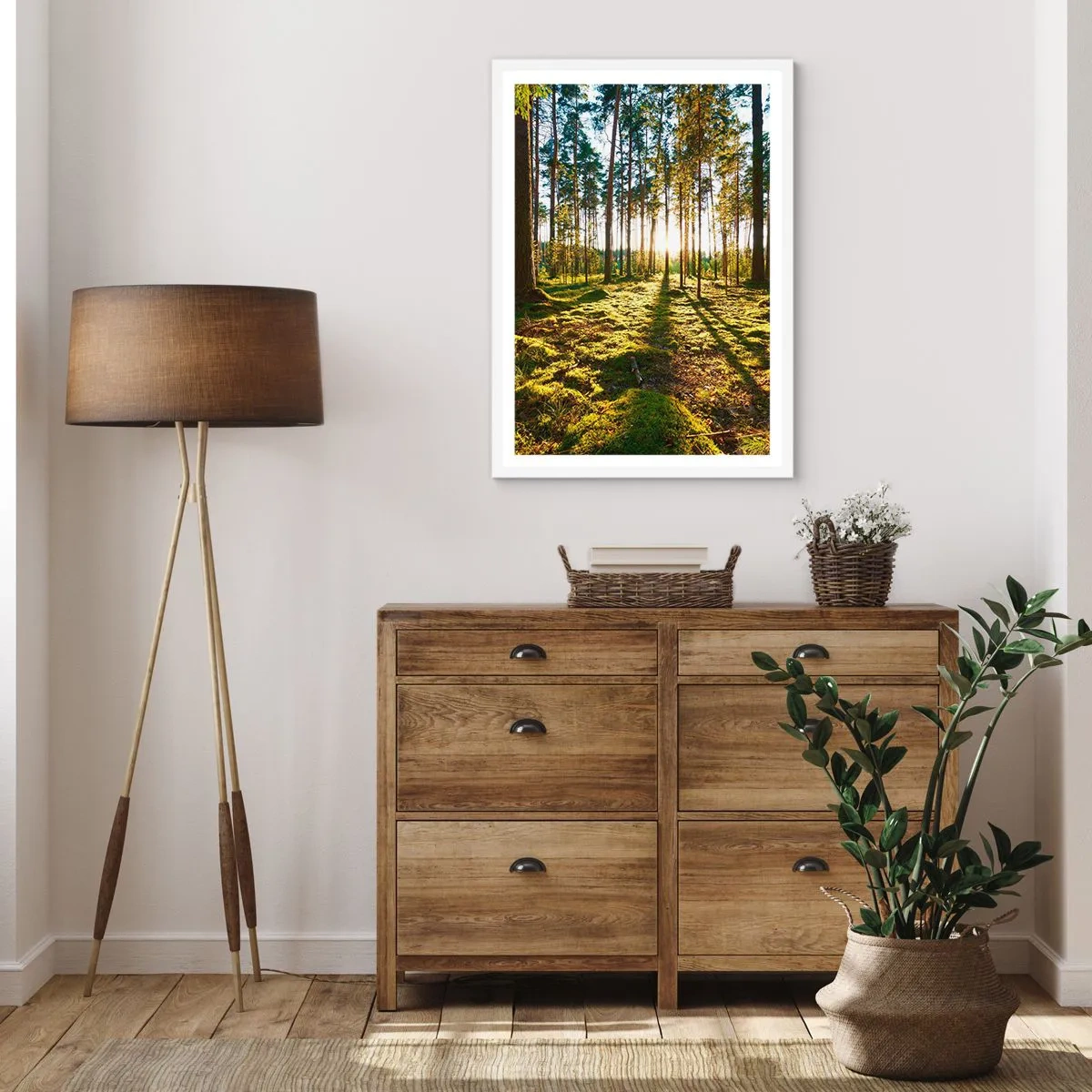 Plakat w białej ramie - …Za siedmioma lasami - 50x70 cm