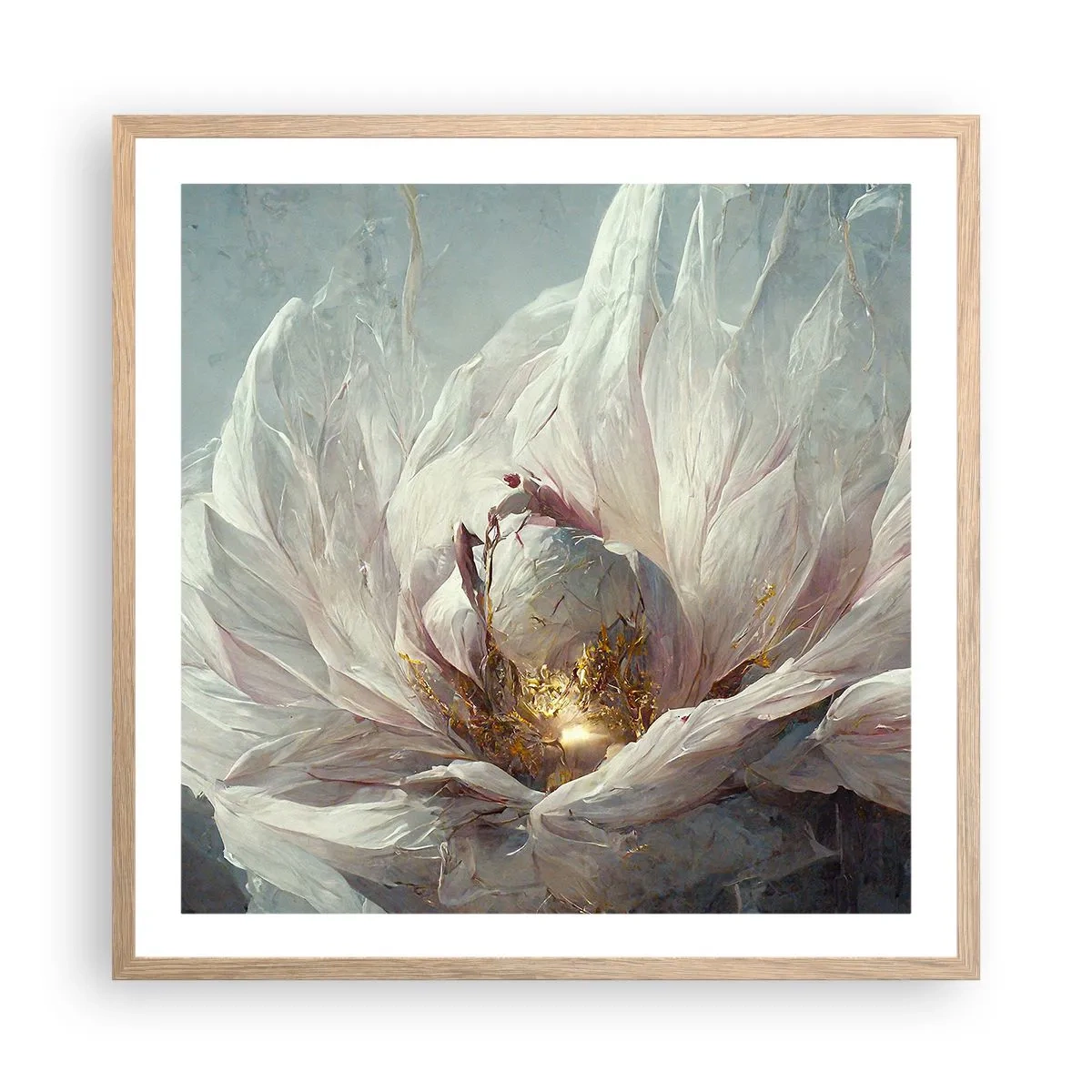Plakat w ramie jasny dąb - Rozkwita raz na sto lat - 60x60 cm