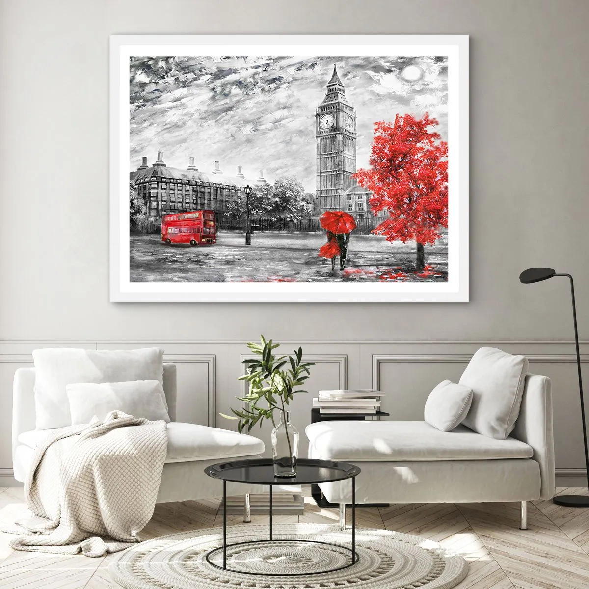 Plakat w białej ramie - Ekscytujący dzień - 50x40 cm