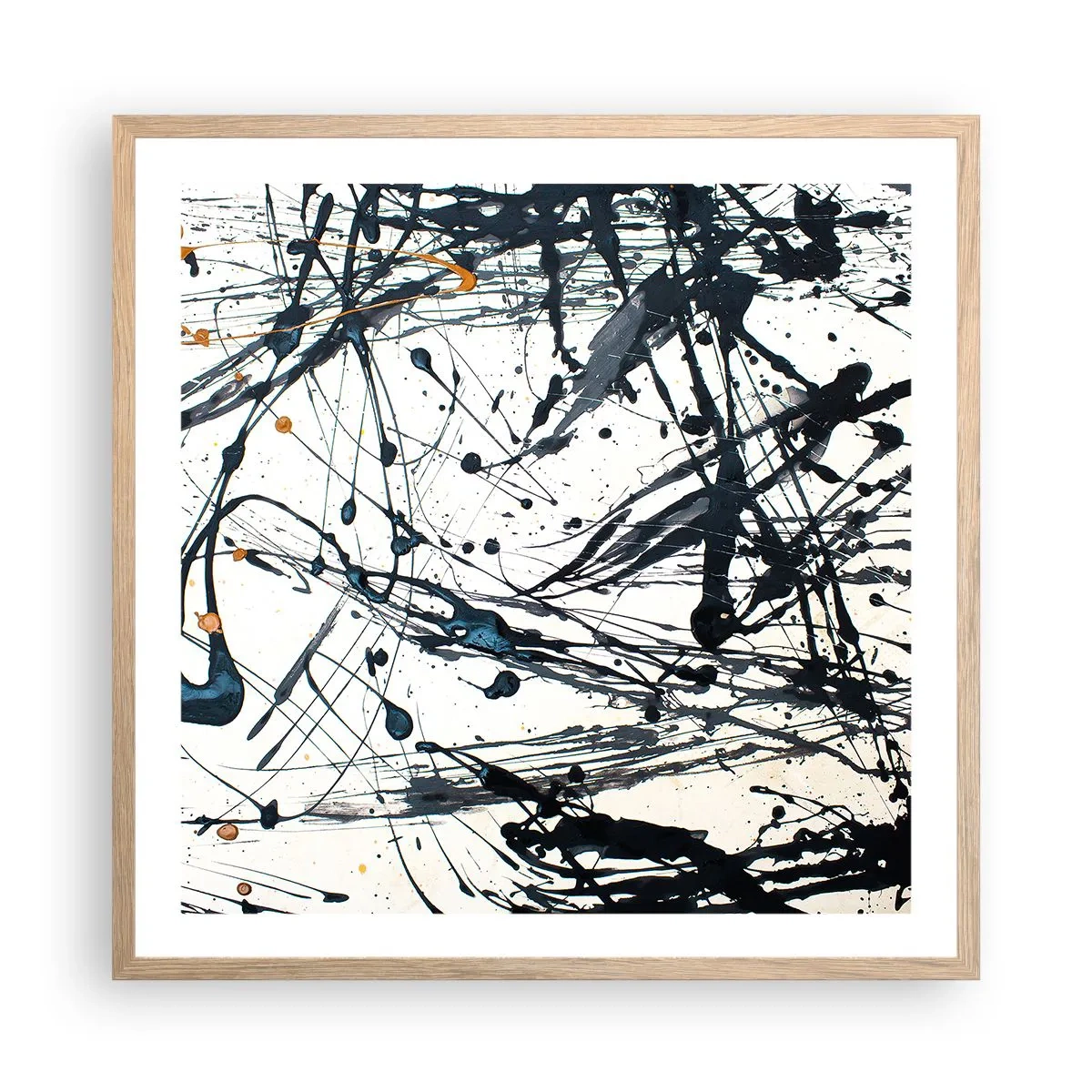 Plakat w ramie jasny dąb - Abstrakcja ekspresjonistyczna - 60x60 cm