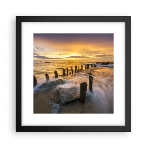 Plakat w czarnej ramie - Surowe piękno Bałtyku - 30x30 cm