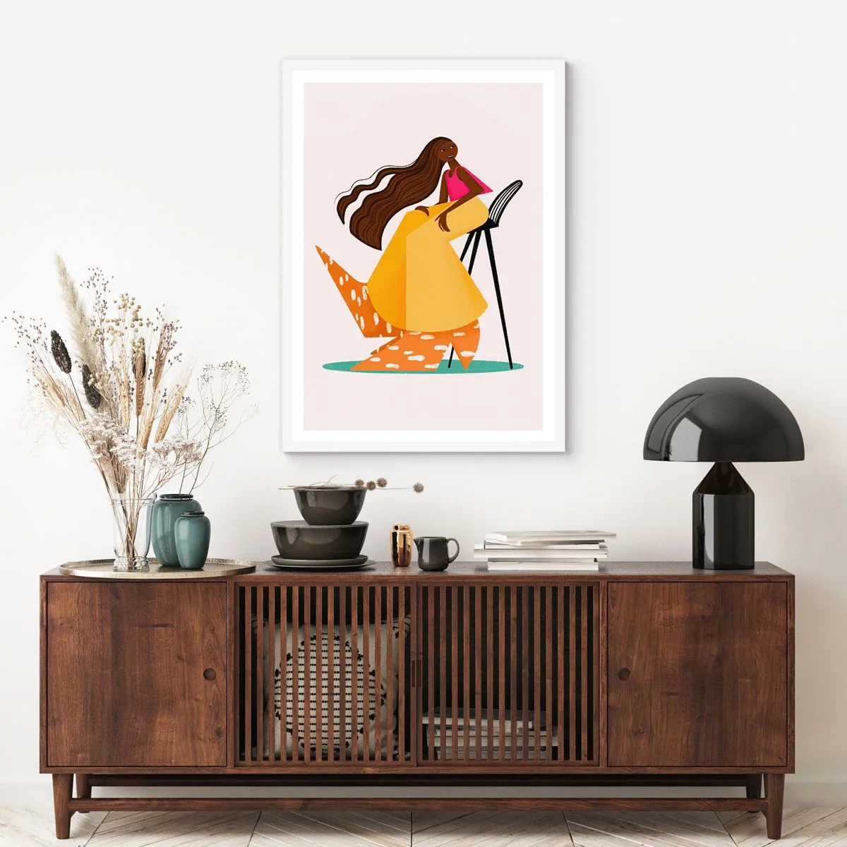 Plakat w białej ramie - Moda to też zabawa - 61x91 cm