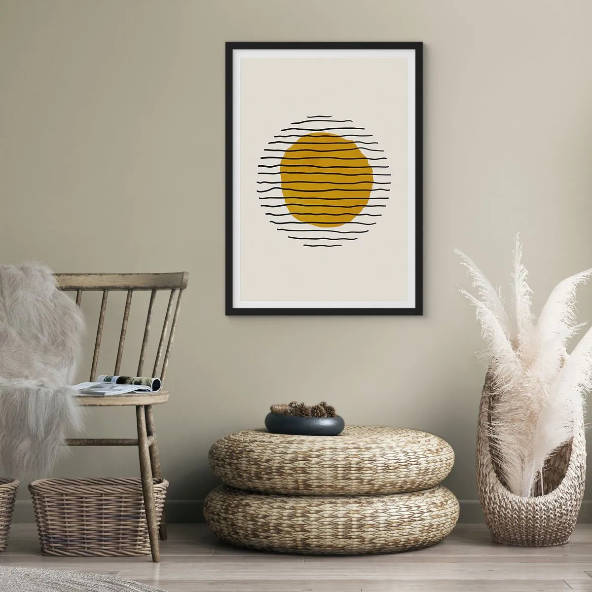 Plakat w czarnej ramie - Abstrakcja drżąca od żaru - 40x50 cm