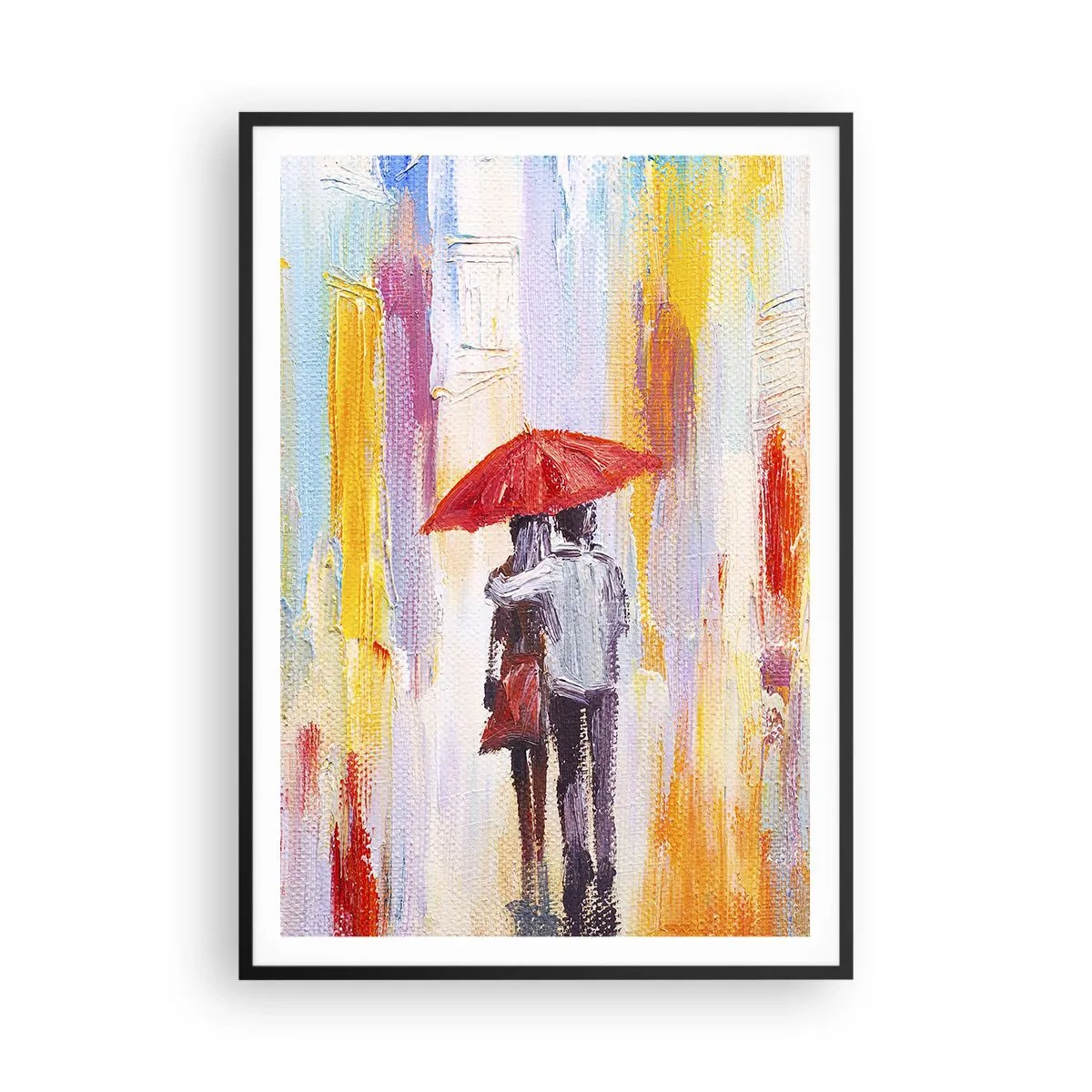 Plakat w czarnej ramie - Niech pada dalej - 70x100 cm