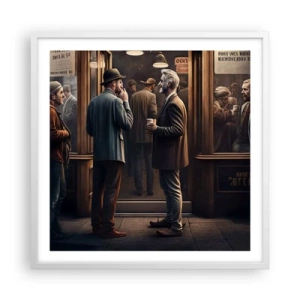 Plakat w białej ramie - Dobra chwila dnia - 60x60 cm