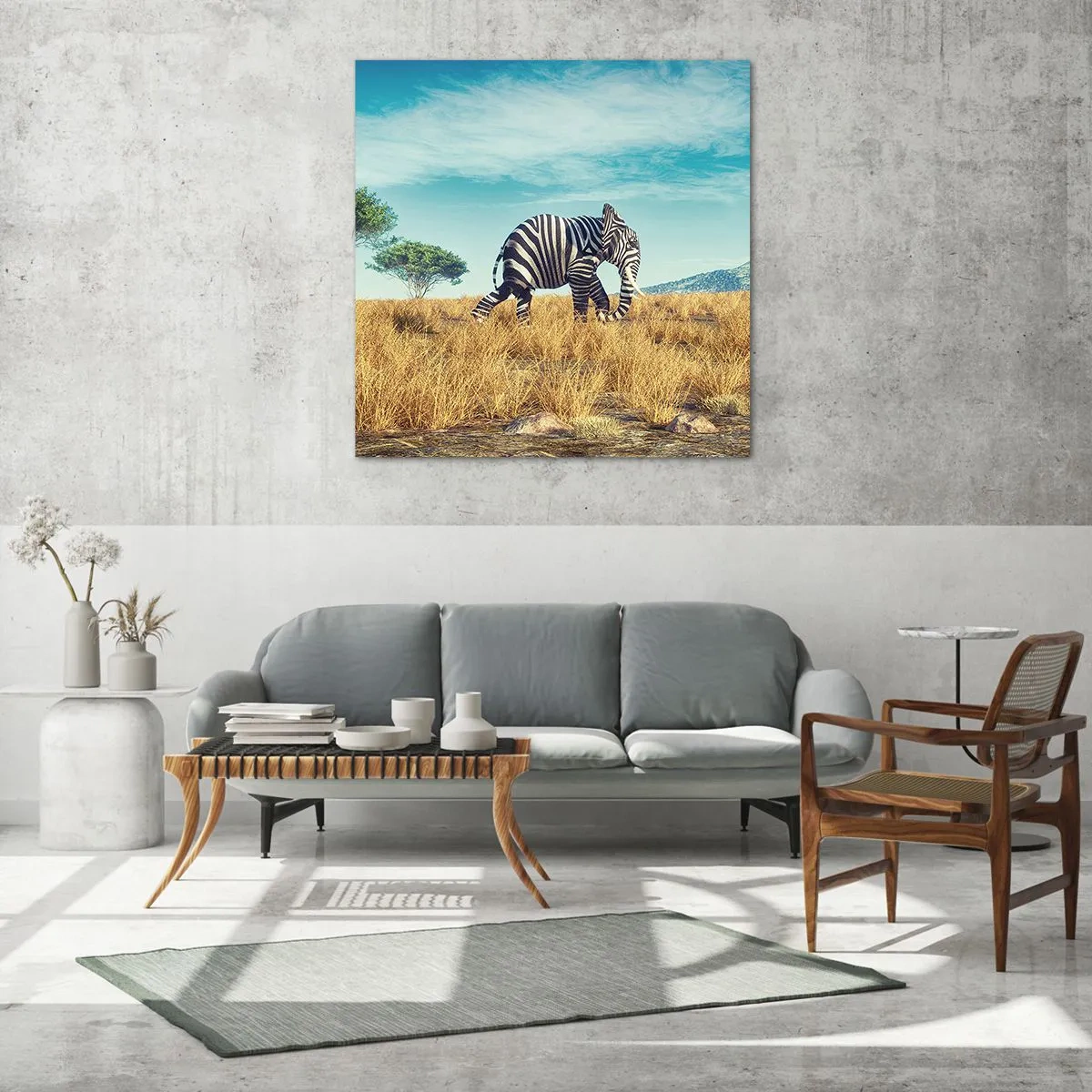 Obraz na szkle - Szarość już niemodna - 60x60 cm