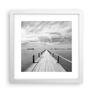 Plakat w białej ramie - A może podróż… - 30x30 cm